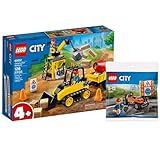 Collectix Lego Set - City Bagger auf der Baustelle 60252 + City Baustellen Absicherung Polybag 30357