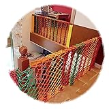 KUAIE Balkon Kindersicherheitsnetz Nylonseil-sicheres Netz Geländer Tor Fenster Treppengeländer Sicherheitsschutznetz Gartenpflanzenschutz Color : 6mm Rope, Size : 2x5m(7x16ft)