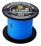 Stork HDx8, 8-Fach geflochtene premium Angelschnur 600m (Blau, 20 lbs / 9.1 kg / 0.18 mm)