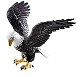 Bullyland 69351 - Spielfigur, Weißkopfseeadler, ca. 9 cm, ideal als Torten-Figur, detailgetreu, PVC-frei, tolles Geschenk für Kinder zum fantasievollen Sp