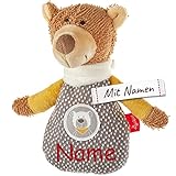 Sigikid Kirschkernkissen / Wärmekissen BÄR mit Namen personalisiert, Wärme-/ Kältesäckchen entnehmbar, Baby Kleinkinder Kopfschmerzen, Bauchschmerzen, Verspannungen, B