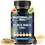 Maca Kapseln hochdosiert | Black Maca | Natürliche Vitamine | Vegan | Premium Product | 120 Kapseln | Laborgeprüft | Mastervalley
