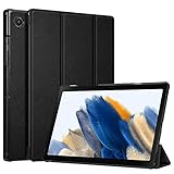 Fintie Hülle für Samsung Galaxy Tab A8 10.5 2021 - Ultra Schlank Kunstleder Schutzhülle Cover mit Auto Schlaf/Wach Funktion für Tab A8 10.5 Zoll SM-X200/X205/X207 Tablet, Schw