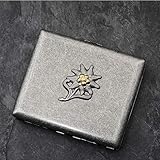 XIAOXIA Outdoor Deutsch Deutsch Edelweiss Antike Silber Rändelgestrick Messing Metall Zig