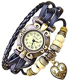 Kim Johanson Damen Armbanduhr aus Leder in Schwarz inkl. Schmuckb