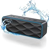 Bluetooth Lautsprecher 20W, Musikbox 36 Stunden Spielzeit Bluetooth 5.0 IPX7 Wasserschutz Stereo Sound Intensiver Bass, Kabelloser Bluetooth Lautsprecher für Handy, PC, TV(Schwarz)