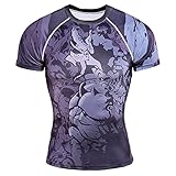 T-Shirt Herren Sommer Slim Fit Schick Druck Sportshirt Workout Fitness Laufshirt Herren Komfortabel Leicht Funktionsshirt Mode Lässig Basic Herren S