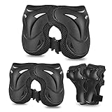 WayEee Inliner Schützer Kinder Schonersets Schutzausrüstung Knieschoner Kinder Knieschützer Protektorenset für Skateboard/Roller/Fahrrad/Sport/Outdoor 4-10 J
