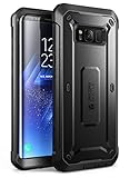 SUPCASE Outdoor Hülle für Samsung Galaxy S8 Hülle 360 Grad Handyhülle Bumper Case Schlagfest Schutzhülle Cover [Unicorn Beetle Pro] mit eingebautem Displayschutz und Gürtelclip (Schwarz) - 6.2 Z