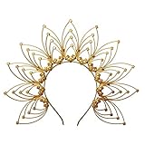 GRACEART Sunburst Halo Crown Stirnband Damen Haarreif Party Kostüm Accessoires (A)
