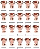 WSSSH 1/10/20 STÜCKE 30mm Roségold Kristall Schranktüren Knöpfe Ziehgriff für Badezimmer Küche Schublade und Diamantform Glasschranktür Kleiderschrank Schrankknauf (20PC)-20p