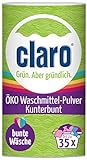 claro Kunterbunt Waschpulver - 1 kg Waschmittel-Pulver für bunte Wäsche - vegan & nachhaltig - 35 Waschgäng
