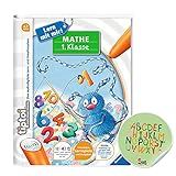 tiptoi Ravensburger Buch | Mathe 1. Klasse - Lern-Spiel-Abenteuer + ABC Buchstaben Sticker von Collectix - Mathematik, rechnen, S