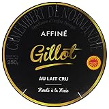 GILLOT GOURMET CAMEMBERT - 24x 250g - Weichkäse de Normandie AOP französischer Weich-Schimmel-Käse passt zu Plateau fromages u. Rot-Wein Datteln Feigen Pflaumen Walnü