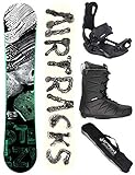 Airtracks Snowboard Set - Board STEEZY Wide 160 - Softbindung Master - Softboots Master QL 43 - SB Bag