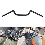 Motorradlenker 22 mm Cafe Racer Lenker Universal für Sportster Cruiser XL 883 1200 Custom Chopper Softail Dyna Street Bob Schw