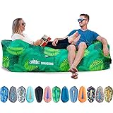 Chillbo Shwaggins Aufblasbare Couch - Cool Aufblasbarer Stuhl Upgrade Ihr Camping Zubehör Einfache Einrichtung ist perfekt für Wanderausrüstung, Strandkorb und Musikfestivals (ein grünes Blatt)