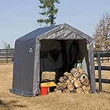 ShelterLogic Foliengerätehaus Gerätehaus in-a-Box 9 m² // 300x300 cm // Foliengarage und Aufbewahrungsgarage fü