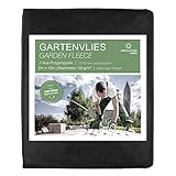 Profi Gartenvlies I 105g / m² Unkrautvlies für Garten, Hochbeet & Gewächshaus I 2m x 10m Vlies I Mulchfolie und Unkrautfolie als Schutz vor Unkraut I Reißfest I Wasserdurchlässige G