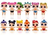 Mini Figuren Set Geburtstags Party YUESEN 12pcs LOL Puppe Cake Tortenfiguren, MiniFiguren Tortendeko Geburtstags Party liefert Cupcake Figuren für Kindergeburtstag deko Mädchen /Jung