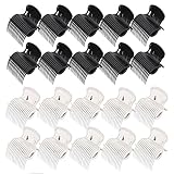 24 Stücke Lockenwickler Clips, Lockenwickler Klammern, Schwarze Lockenwickler, für Stylen von Weiblichen Mädchenhaaren Verwendet, Verwendet von Friseuren(Schwarz und Weiß)