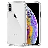 Spigen Ultra Hybrid Hülle Kompatibel mit iPhone XS und Kompatibel mit iPhone X -Crystal C