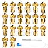 3D Drucker DÜSe 0,4 mm Messing DÜSen Nozzle Extruder Druckkopf FÜR 1,75 mm Filament E3D V5-V6 3D Drucker Az. B. Anycubic I3 Mega Prusa I3 MK3/MK3S Chiron Anet A8 CTC Printer (10 Stück) (20 Stück)
