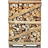 Eiche 25cm 1,4 Raummeter Trockenes Holz Palettenkiste Feuerholz Laubholz trocken Kaminholz Unter 20% Luftfeuchtigk