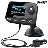 [Aktualisiert] DAB/DAB+ Autoradio Adapter, Blufree DAB Transmitter Digitalradio mit FM Sender, Bluetooth Freisprecheinrichtung, AUX Anschluss, 5V 3.1A USB Kfz Ladegerät, SD Karte Play,2.3' LCD Display