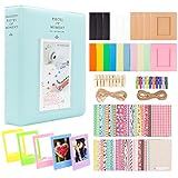 Ablus Store 2x3 Zoll Fotopapier Film Album Set für Fujifilm Instax Mini Kamera/HP Sprocket Fotodrucker/Polaroid Snap, Z2300 und Zip Instant Printer (Eisblau, 64 Taschen)