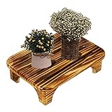 Step Stool Tritthocker Rustikale Holzstufenhocker Zum Arbeiten/Lernen, rutschfeste Leitern für das Heimbüro, für Schrank, Fenster, Haustierbett, 12 cm / 4,7 Zoll Groß