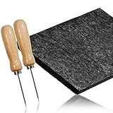 Prickeln Prickelset | Holz Prickelnadel ergonomisch | 2x Nadel inkl. Prickelfilz Prickel-Unterlage 20x30x1 im Set für Kinder & Erwachsene ideal zu Herbst W