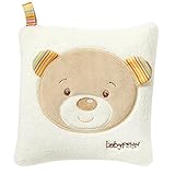 Fehn 160932 Kirschkernkissen Teddy – wohltuendes Wärme- und Kältekissen mit süßer Teddy Applikation für Babys und Kleinkinder ab 0+ Monaten – Maße: 16 x 16