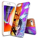 Schutzhülle für iPhone XR, ultradünn, transparent, TPU, stoßfest und kratzfest, personalisierbare Muster [LZX20190423], iPhone 5 / 5s / SE, NARUTO VS SASUKE