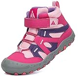 Mishansha Wanderschuhe Kinder Trekkingschuhe Mädchen rutschfeste Hikingschuhe Atmungsaktiv Wanderstiefel Rosa Gr.24