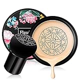 Mushroom Head Air Cushion BB Cream, Concealer Lasting Nude Makeup Moisturizing Brightening Pigment CC Liquid Foundation, Even Skin Tone Makeup Base Primer Perfect Christmas gift (Natural)