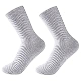 AuXK Damen Baumwolle Atmungsaktive Wadensocken Damen Söckchen Strick Baumwollsocken Einfarbig Freizeitsocken, Lange Baumwoll Tennissocken 5 Paar,B,One S