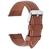 Schnellverschluss Lederarmbänder Leder Uhrenarmband - Lederarmband Leder Ersatzarmband, Schnellwechsel Lederarmband Ersatz Für Herren Damen, Quick Release Rindsleder Uhrenarmband (16mm)