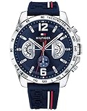Tommy Hilfiger Unisex Multi Zifferblatt Quarz Uhr mit Silikon Armband 1791476