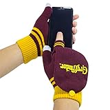 Cinereplicas - Harry Potter -Handschuhe - Abnehmbare Halbhandschuhe -Touchscreen Funktion - Offiziel lizensiert - Gryffindor- Rot und Gelb