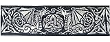 10m Keltische Borte Webband 35mm breit Farbe: Dunkelblau-Silber von 1A-Kurzwaren 35027-db