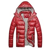 LLYYDS Herren Daunenjacke Warm Verdicken Kapuzenjacke Winter Slim Fit Pufferjacke für Männer Lässiges Bequem Steppjacke mit Reißverschluss und Tasche Herren Übergangsjacke Winterjacke Thermojack