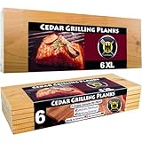 Dominion Grilling Co. 6 XL Grillbretter/Grillplanken aus Zedernholz in ÜBERLÄNGE – 6er Pack