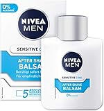 NIVEA MEN Sensitive Cool After Shave Balsam im 1er Pack ( 1 x 100 ml), beruhigendes After Shave, Hautpflege nach der Rasur mit Kamille und Algenextrak