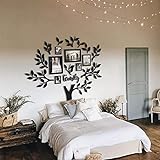 Family Tree, Metal Wall Art, Schwarz, Metallwandkunst, Wanddekoration Metall Wanddeko für minimalistische und moderne Schlafzimmer, W