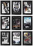 HWC Trading Poster mit Autogramm von The Fast and the Furious Collection, Vin Diesel, Paul Walker, Dwayne Johnson, gedruckt, A3, g
