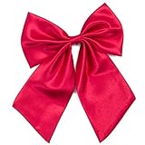 Damen Fliege Schleife Binder Schlips - 28~49 cm Länge Verstellbare Bowknot Krawatten (Weinrot)