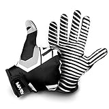 Hail Mary American Football Handschuhe Gloves Receiver Empfänger 2.0 Black & White Edition (S)