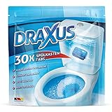 DRAXUS 30x Spülkasten Tabs I Wasserkastenwürfel für den Spülkasten im Vorratspack I WC Tabs färben das Wasser blau I Sorgen für Frische und Sauberk