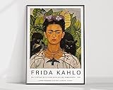 Frida Kahlo Poster, Self-Portrait With Thorn Necklace And Hummingbird, Frida Kahlo Print, Animal Art, Wall Art Decor, Gift Idea,